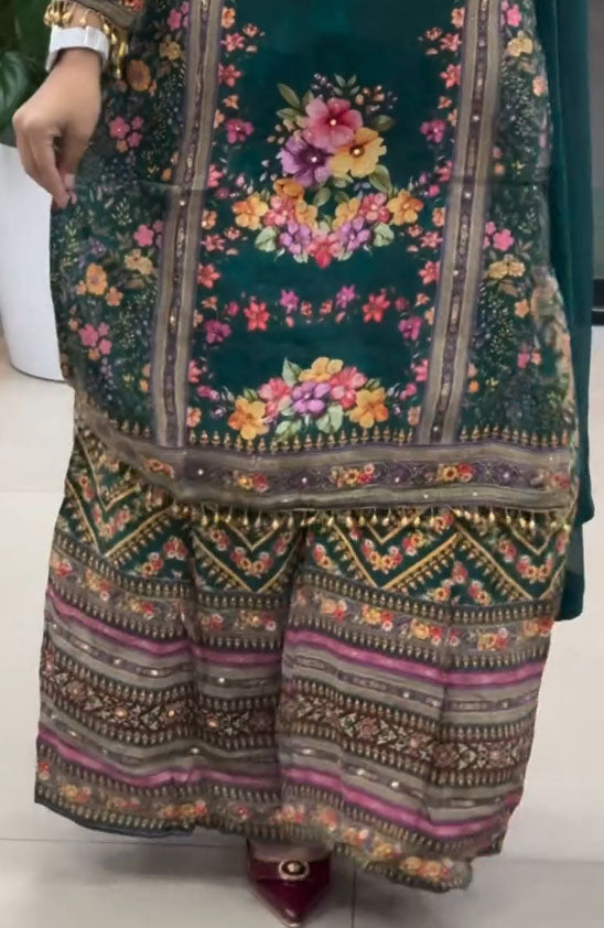 Aapsee Pakistani Heavy Fancy Plazzo Pair With Dupatta Set