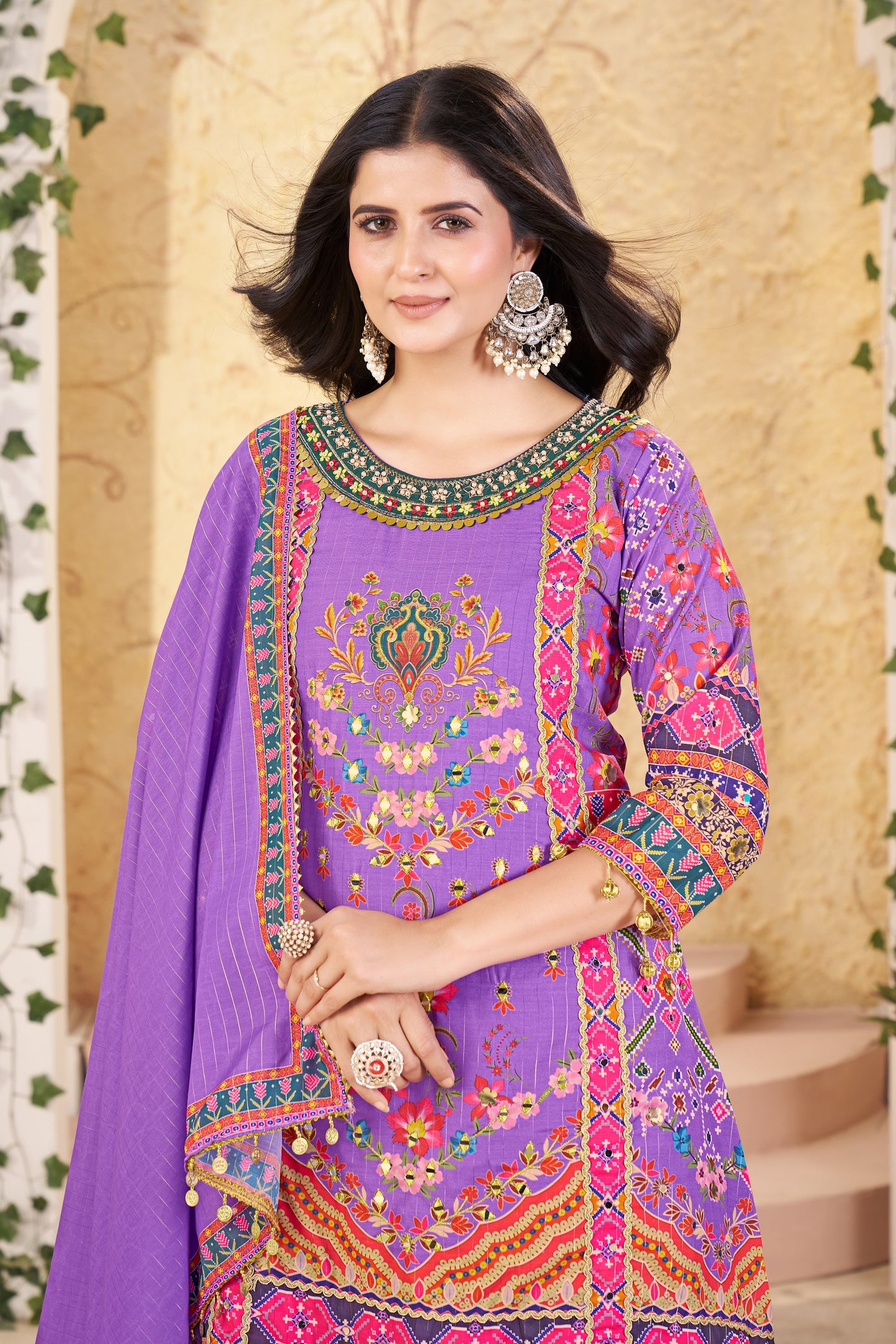 Swarah-Heavy Fancy Plazo Pair With Dupatta Set