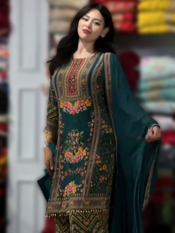 Aapsee  Pakistani Heavy Fancy Plazzo Pair With Dupatta  Set